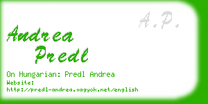 andrea predl business card